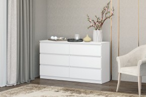 МС "Хилтон" Комод №5 1400 (6 ящ.) белый текстурный в Чебаркуле - chebarkul.mebel24.online | фото