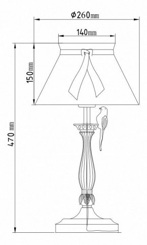 Настольная лампа декоративная Maytoni Bird ARM013-11-W в Чебаркуле - chebarkul.mebel24.online | фото 5