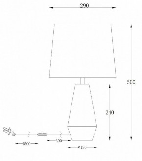 Настольная лампа декоративная Maytoni Calvin Table Z181-TL-01-B в Чебаркуле - chebarkul.mebel24.online | фото 2