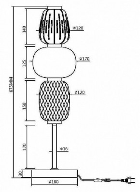 Настольная лампа декоративная Maytoni Pattern MOD267TL-L28CH3K в Чебаркуле - chebarkul.mebel24.online | фото 4