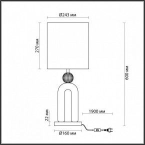 Настольная лампа декоративная Odeon Light Bagel 5410/1T в Чебаркуле - chebarkul.mebel24.online | фото 4