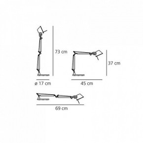 Настольная лампа офисная Artemide  A011830 в Чебаркуле - chebarkul.mebel24.online | фото 6