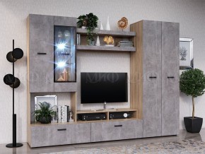 Нэнси New Пенал (ЛДСП) Бетон светлый/Сонома в Чебаркуле - chebarkul.mebel24.online | фото 3