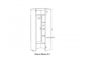 ОЛЬГА-МИЛК 9.1 Шкаф угловой без зеркала в Чебаркуле - chebarkul.mebel24.online | фото 2