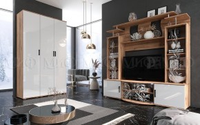 Пенал Виста (Белый глянец/Дуб крафт) в Чебаркуле - chebarkul.mebel24.online | фото 3
