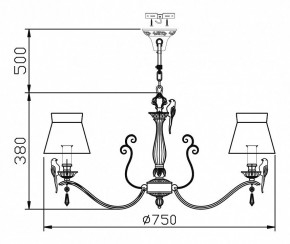 Подвесная люстра Maytoni Bird ARM013-08-W в Чебаркуле - chebarkul.mebel24.online | фото 5