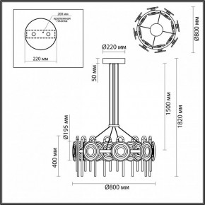 Подвесная люстра Odeon Light Magnet 5407/92L в Чебаркуле - chebarkul.mebel24.online | фото 6