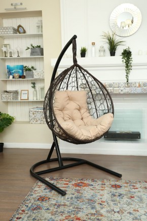 Подвесное кресло Бароло (коричневый/бежевый) в Чебаркуле - chebarkul.mebel24.online | фото