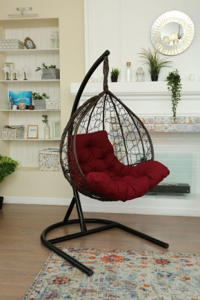 Подвесное кресло Бароло (коричневый/бордо) в Чебаркуле - chebarkul.mebel24.online | фото