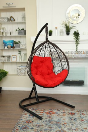 Подвесное кресло Бароло (коричневый/красный) в Чебаркуле - chebarkul.mebel24.online | фото