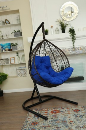 Подвесное кресло Бароло (коричневый/синий) в Чебаркуле - chebarkul.mebel24.online | фото