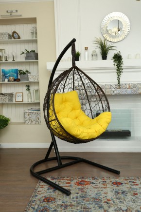 Подвесное кресло-кокон Бароло (коричневый/черный) в Чебаркуле - chebarkul.mebel24.online | фото 4