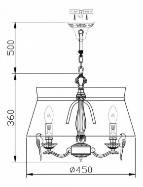 Подвесной светильник Maytoni Bird ARM013-33-W в Чебаркуле - chebarkul.mebel24.online | фото 3