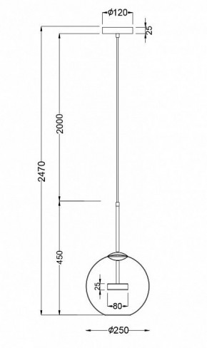 Подвесной светильник Maytoni Cometa MOD055PL-L12G3K в Чебаркуле - chebarkul.mebel24.online | фото 3