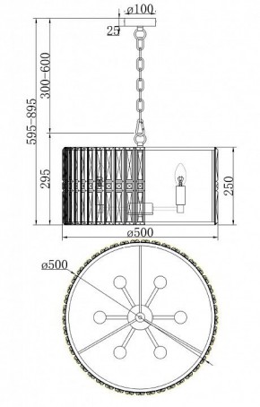 Подвесной светильник Maytoni Facet MOD094PL-06G в Чебаркуле - chebarkul.mebel24.online | фото 4