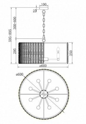 Подвесной светильник Maytoni Facet MOD094PL-08CH в Чебаркуле - chebarkul.mebel24.online | фото 3