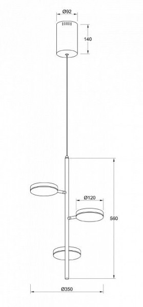 Подвесной светильник Maytoni Fad MOD070PL-L18B3K в Чебаркуле - chebarkul.mebel24.online | фото 4