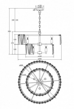 Подвесной светильник Maytoni Puntes MOD043PL-12G в Чебаркуле - chebarkul.mebel24.online | фото 5