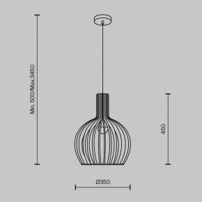 Подвесной светильник Maytoni Roots MOD194PL-01W в Чебаркуле - chebarkul.mebel24.online | фото 3