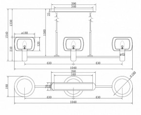 Подвесной светильник Maytoni Vision MOD411PL-03G в Чебаркуле - chebarkul.mebel24.online | фото 6