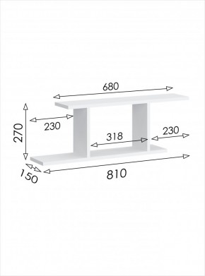 Полка навесная 1 Париж в Чебаркуле - chebarkul.mebel24.online | фото 3