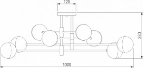 Потолочная люстра Eurosvet Nuvola 70129/8 латунь в Чебаркуле - chebarkul.mebel24.online | фото 3