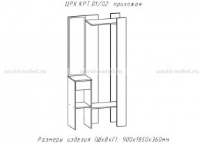 КРИТ-1 Прихожая (Делано светлый) в Чебаркуле - chebarkul.mebel24.online | фото 2