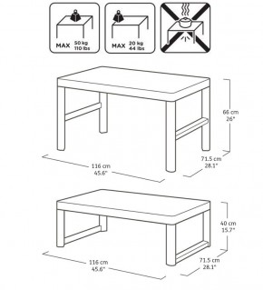 Раскладной стол Лион с регулируемой высотой столешницы (Lyon rattan table) графит (h400/650) в Чебаркуле - chebarkul.mebel24.online | фото 4