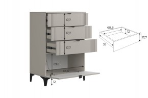 РИЧ Гостиная (модульная) кашемир в Чебаркуле - chebarkul.mebel24.online | фото 6