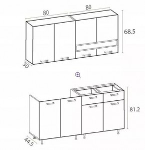 РИО-2 ЛДСП Кухонный гарнитур 1,6 м в Чебаркуле - chebarkul.mebel24.online | фото 7