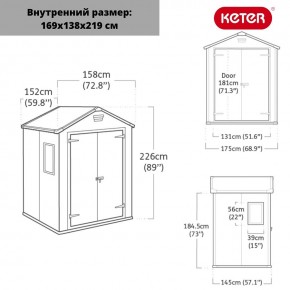 Сарай Манор 6x5DD (Manor 6x5DD) cерый/белый в Чебаркуле - chebarkul.mebel24.online | фото 3