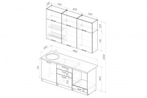ШЕЛЛИ Кухонный гарнитур Макси 1800 мм в Чебаркуле - chebarkul.mebel24.online | фото 2