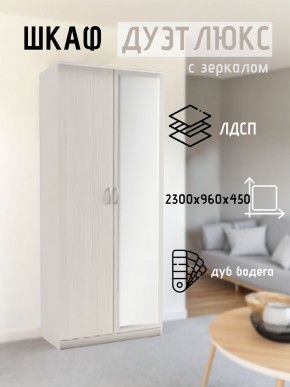 Шкаф 2-х створчатый Дуэт Люкс с зеркалом в Чебаркуле - chebarkul.mebel24.online | фото 5