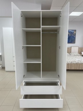 Шкаф 2-ств. с 2 ящиками "Бьянко" в Чебаркуле - chebarkul.mebel24.online | фото 2