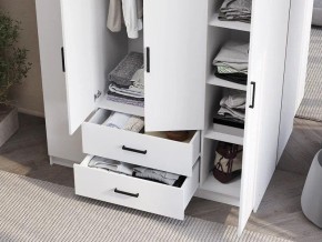 Шкаф 4-х створчатый Титан (белый) в Чебаркуле - chebarkul.mebel24.online | фото 3