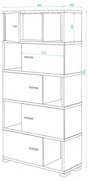 Шкаф комбинированный Домино СБ-30/5 в Чебаркуле - chebarkul.mebel24.online | фото 2