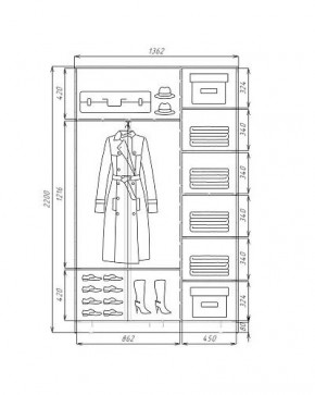 Шкаф-купе ХИТ 22-4-14-77 (420) в Чебаркуле - chebarkul.mebel24.online | фото 3