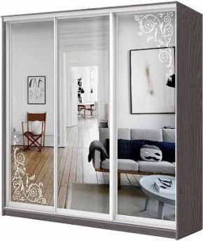 Шкаф-купе ХИТ 24-18-656 ОРНАМЕНТ в Чебаркуле - chebarkul.mebel24.online | фото