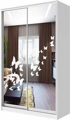 Шкаф-купе ХИТ 24-4-17-66 БАБОЧКИ в Чебаркуле - chebarkul.mebel24.online | фото