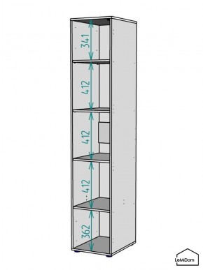 Шкаф Linnea MHR-1-2 2050х400х510 (ДВ-М 11.1.25) в Чебаркуле - chebarkul.mebel24.online | фото 3