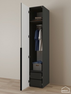 Шкаф Linnea MHR-1-3 2050х400х510 (Графит-М 11.1.25) в Чебаркуле - chebarkul.mebel24.online | фото 5