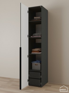 Шкаф Linnea MHR-1-4 2050х400х510 (Графит-М 11.1.25) в Чебаркуле - chebarkul.mebel24.online | фото 5