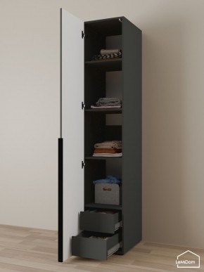 Шкаф Linnea MHR-1-4 2050х400х510 (Графит-М 11.1.25) в Чебаркуле - chebarkul.mebel24.online | фото 6