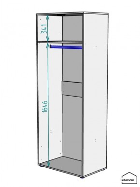 Шкаф Linnea MHR-2PO 2050х800х510 (Белый-М 11.1.2) в Чебаркуле - chebarkul.mebel24.online | фото 3