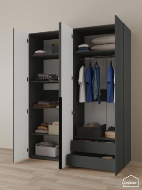 Шкаф Linnea MHR-4-2 2050х1600х510 (Графит-М 11.1.25) в Чебаркуле - chebarkul.mebel24.online | фото 5