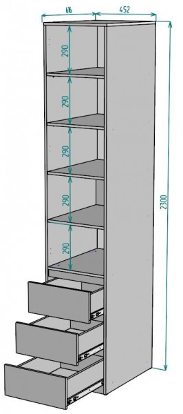 Шкаф Мальта H161 в Чебаркуле - chebarkul.mebel24.online | фото 2