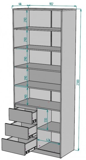 Шкаф Мальта H191 в Чебаркуле - chebarkul.mebel24.online | фото 2