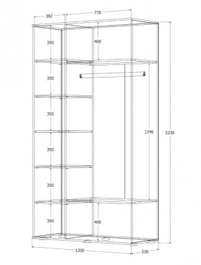 Шкаф Норден 1200 (Белый текстурный) в Чебаркуле - chebarkul.mebel24.online | фото 3