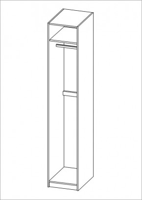 Шкаф ПЕГАС однодверный, цвет Дуб Сонома в Чебаркуле - chebarkul.mebel24.online | фото 3