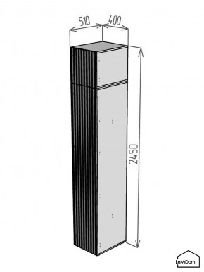 Шкаф с антресолью Linnea MHR-1A-2 2450х400х510 (Белый-М 11.1.2) в Чебаркуле - chebarkul.mebel24.online | фото 2